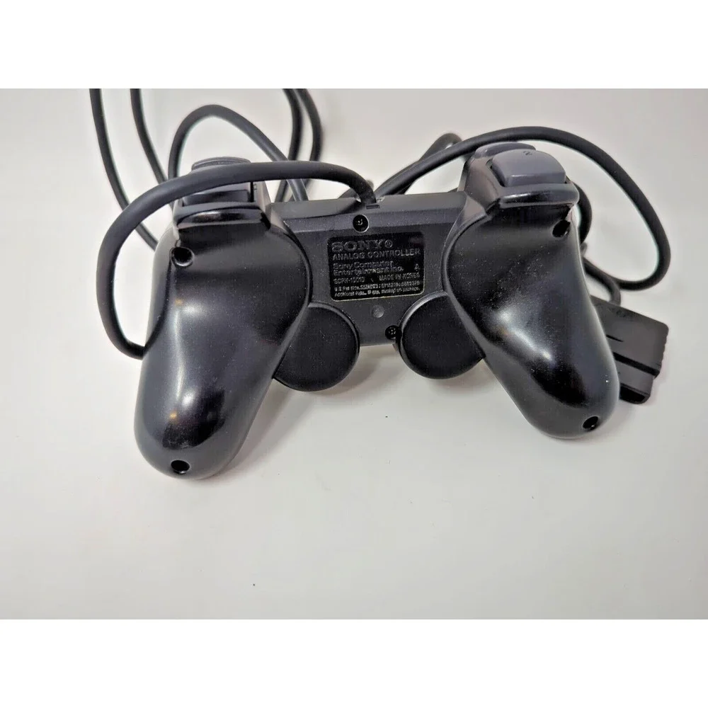 Sony PS2 BLACK Wired Controller OEM DualShock PlayStation 2 AUTHENTIC - Tested